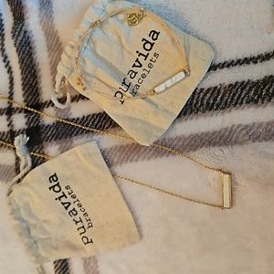 Pura Vida Howlite Bar Necklace and Bracelet